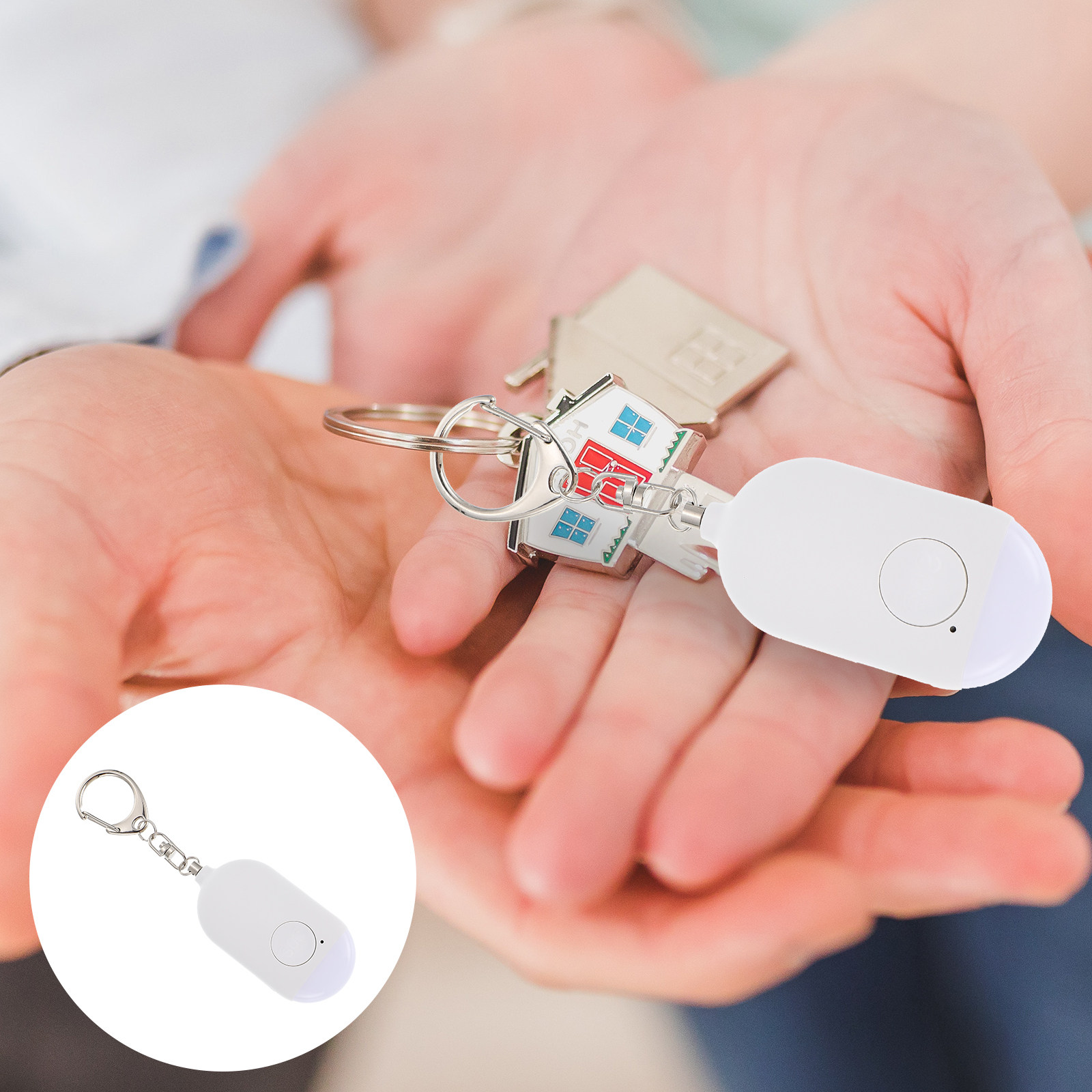 Personal Alarm Keychain - 1 zestaw osobistego alarmu, ładowalny, przenośny