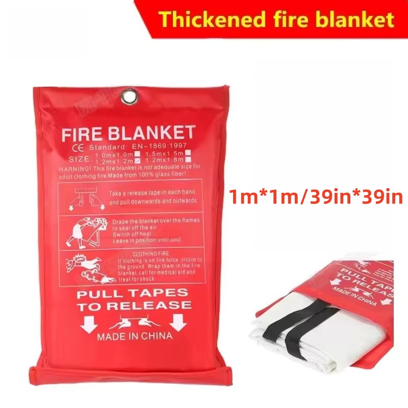 Fire Blanket Kitchen - Koc przeciwpożarowy 1mx1m, koc ognioodporny, koc
