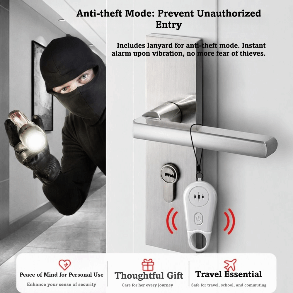 Personal Alarm Keychain - Przenośny osobisty alarm bezpieczeństwa, głośna syrena,